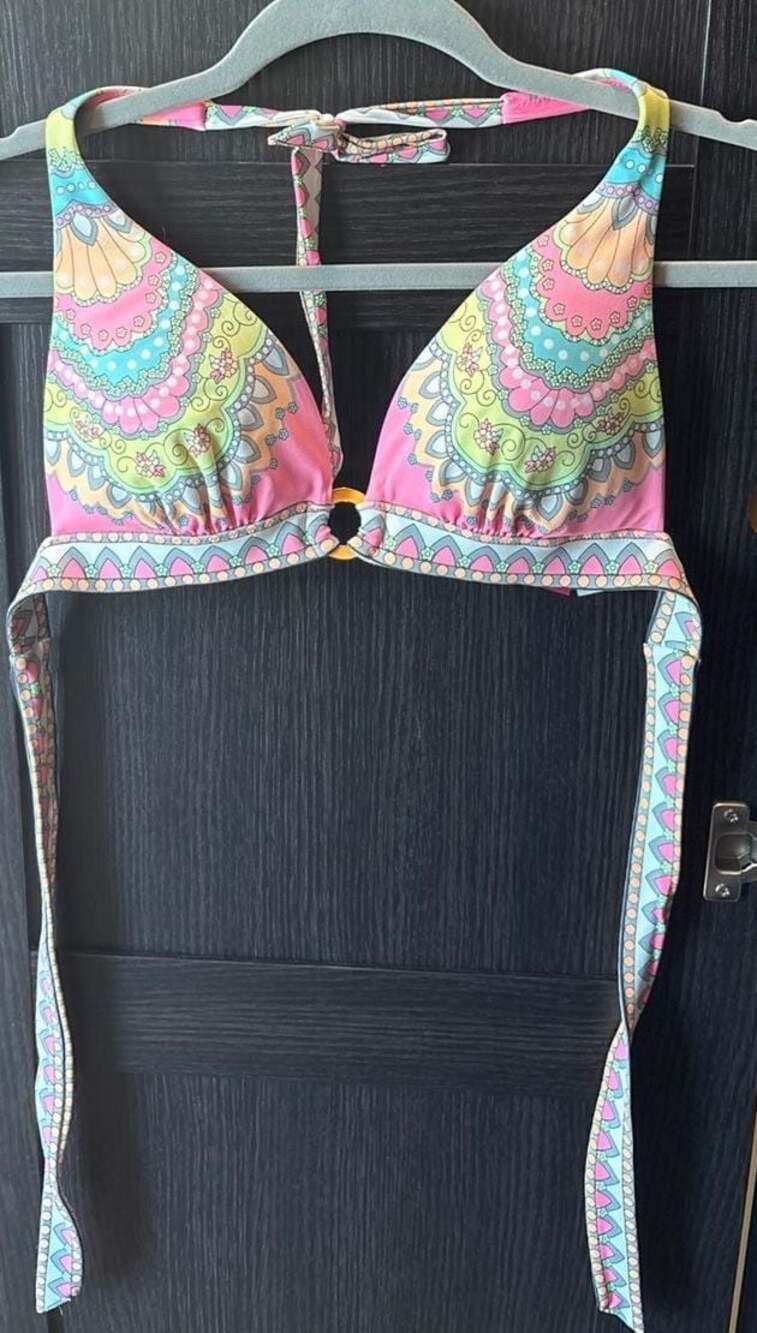 Victoria's Secret Pink Boho Mandala Paisley Halter Bikini Top Medium